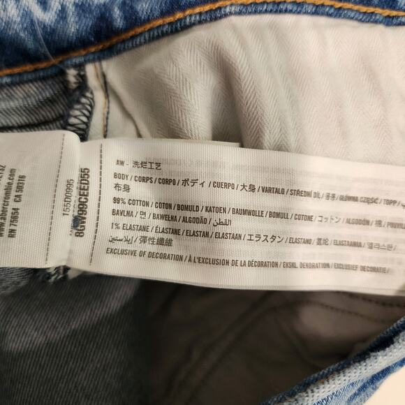 Abercrombie & Fitch Curve Love 90's Straight Low Rise Jeans 0/25R - Picture 6 of 7